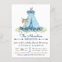 ボーイズ族ボーホティーピーベビーシャワー招待状 招待状