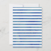 ボーイズ水カラー航海の誕生日招待状 招待状 (裏面)