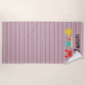 ボーイズ水彩ビーチトリオビーチタオル ビーチタオル (正面)