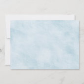 ボーイズ水彩青い金ゴールド赤ちゃんシャワー 招待状 (裏面)