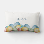 ボーイズ水色トレイン誕生日写真 ランバークッション (裏面)