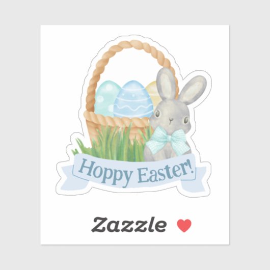 ボーイズ水色ブルーイースターバスケット シール (シート)