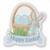 ボーイズ水色ブルーイースターバスケット シール (正面)