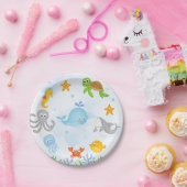 ボーイズ海の下のワンダーザシーの最初の誕生日パ ペーパープレート (パーティー)