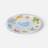 ボーイズ海の下のワンダーザシーの最初の誕生日パ ペーパープレート (アングル)