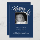 ボーイズ海軍ブルーフォト《キリスト教》洗礼式や命名式 招待状 (正面/裏面)