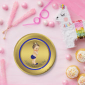 ボーイズ王室のブルー金ゴールドプリンスベビーシャワー ペーパープレート (パーティー)