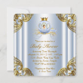 ボーイズ王室のプリンス王子ベビーシャワー 招待状 (裏面)