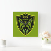 ボーイズ玩具ダーツガンバトル スクエア壁時計 (ホーム)