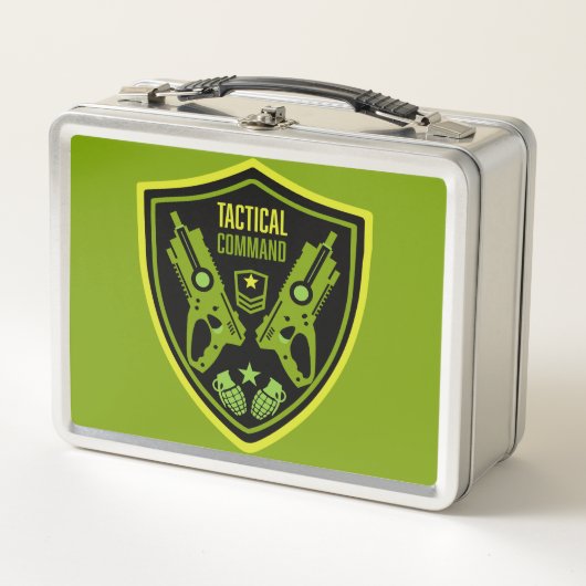 ボーイズ玩具ダーツガンバトル メタルランチボックス (正面)