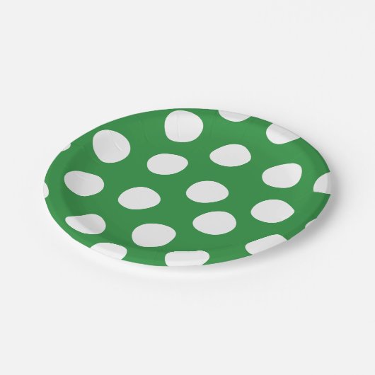 ボーイズ玩具子供の誕生日パーティー水玉模様オングリーン ペーパープレート (アングル)