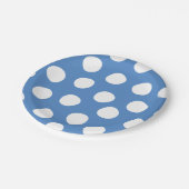 ボーイズ玩具子供の誕生日パーティー水玉模様オンブルー ペーパープレート (アングル)