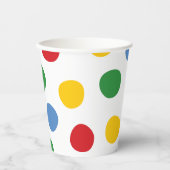 ボーイズ玩具誕生日プライマリカラー水玉模様紙 紙コップ (正面)