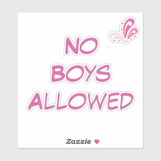 ボーイズ禁止の文字 シール (シート)