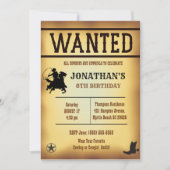 ボーイズ素朴ブラウンイエローウォッチング誕生日 招待状 (正面)