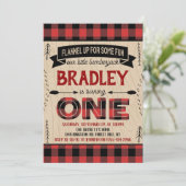 ボーイズ素朴プレッドランバージャック1st誕生日 招待状 (スタンド正面)