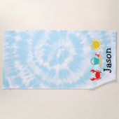 ボーイズ絞り染めビーチトリオビーチタオル ビーチタオル (正面)