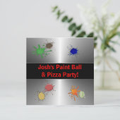 ボーイズ絵を描ボールパーティー 招待状 (スタンド正面)