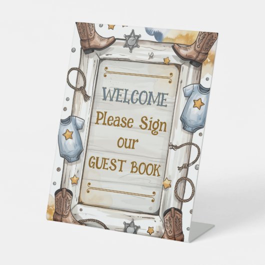 ボーイズ西素朴リトルカウボーイロデオ 台座サイン (正面)