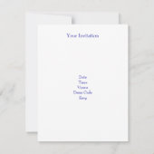 ボーイズ誕生日カラービーズドラゴンホワイト 招待状 (裏面)