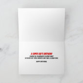 ボーイズ誕生日キすごいッドレッドアンドブルー漫画ブック カード (内部)