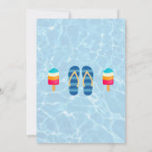 ボーイズ誕生日スプラッシュスプラッシュプールパーティの招待状 招待状 (裏面)