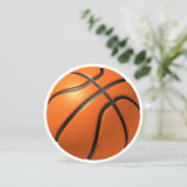 ボーイズ誕生日バスケットボール名ラウンドカード追加 カード (スタンド正面)