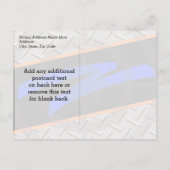 ボーイズ誕生日パーティーダーツウォーズレーザーラベルフォームデコール インビテーションポストカード (裏面)