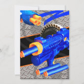 ボーイズ誕生日パーティー招待ダーツウォーズ 招待状 (裏面)