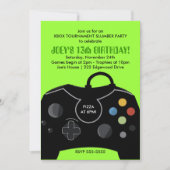 ボーイズ誕生日ビデオゲームステーションパーティの招待状 招待状 (正面)