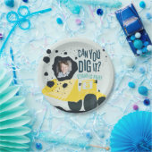 ボーイズ誕生日建築トラックブルーイエロー ペーパープレート (パーティー)