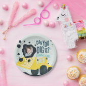 ボーイズ誕生日建築トラックブルーイエロー ペーパープレート (パーティー)