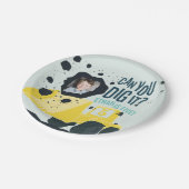 ボーイズ誕生日建築トラックブルーイエロー ペーパープレート (アングル)