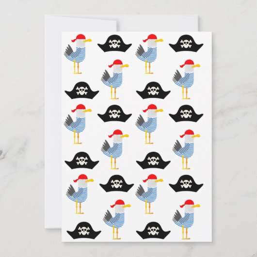 ボーイズ誕生日Any Age海賊パーティー 招待状 (裏面)