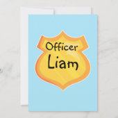 ボーイズ警察官誕生日 招待状 (裏面)