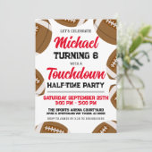 ボーイズ赤サッカーチーム半時バースデーパーティー 招待状 (スタンド正面)