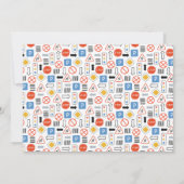 ボーイズ車輸送をテーマにした誕生日 招待状 (裏面)