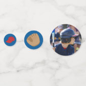 ボーイズ野球をテーマにした誕生日 コンフェッティ (裏面)