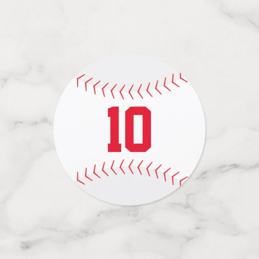 ボーイズ野球をテーマにした誕生日 コンフェッティ (スモール正面)