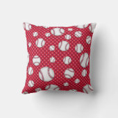 ボーイズ野球カスタム赤白青写真(名前あり) クッション (裏面)