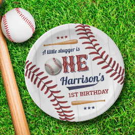 ボーイズ野球1歳の誕生日 ペーパープレート
