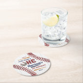 ボーイズ野球1歳の誕生日 ラウンドペーパーコースター (インサイチュ)