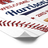 ボーイズ野球2ndバースデーウェルカムサイン ポスター (角)