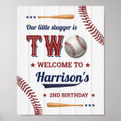 ボーイズ野球2ndバースデーウェルカムサイン ポスター (正面)