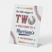 ボーイズ野球2ndバースデーウェルカム 台座サイン (正面)