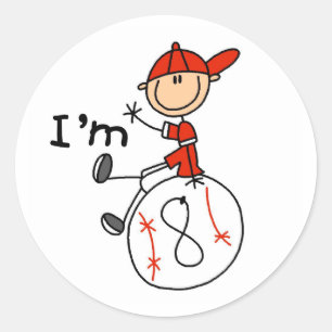 ボーイズ野球I'm 8 ラウンドシール