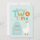 ボーイズ間抜けツグースブルーファースト誕生日 招待状 (正面)