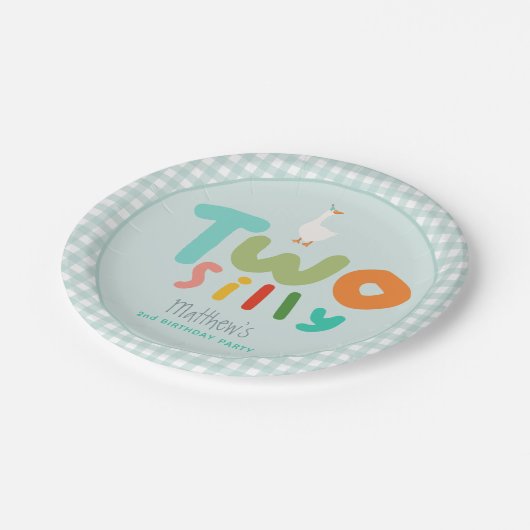 ボーイズ間抜けツグースブルーファーム2nd誕生日 ペーパープレート (アングル)