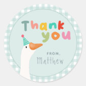 ボーイズ間抜けツグースブルーファーム2nd誕生日 ラウンドシール (正面)