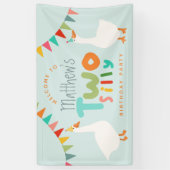 ボーイズ間抜けツグース2回目の誕生日へようこそ 横断幕 (縦)